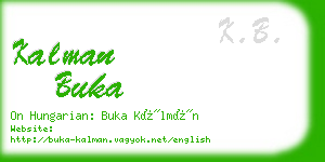 kalman buka business card